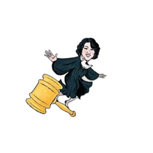 cartoon, concept art, pixel art, book, cover, illustration, woman, judge transparent PNG cut-out