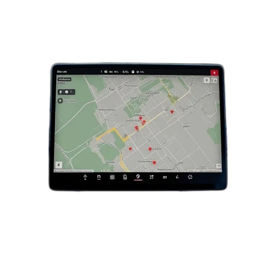 tesla, model, dashboard, navigation transparent PNG cut-out