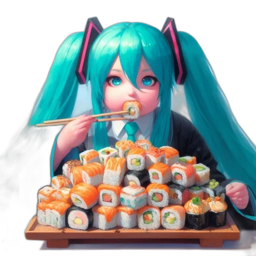 food, weapon, robot, creature, anime, 3d render, concept art, vaporwave transparent PNG cut-out