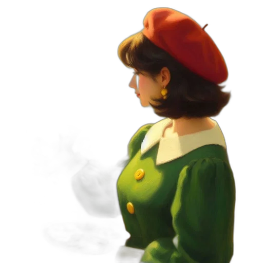 hat, dress, jacket, crown, oil painting, concept art, photorealistic, pixel art transparent PNG cut-out