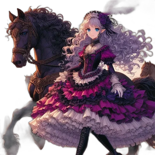 dress, animal, dragon, crown, fantasy art, concept art, anime, pixel art transparent PNG cut-out