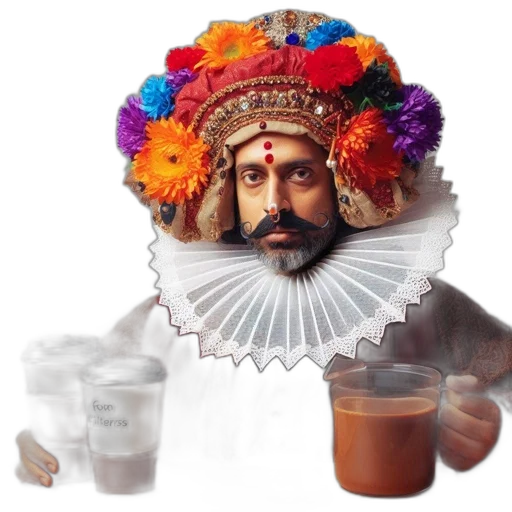crown, food, face, staff, photorealistic, individual, wearing, colorful transparent PNG cut-out
