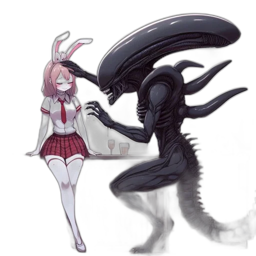 creature, dress, animal, robot, concept art, pixel art, fantasy art, anime transparent PNG cut-out