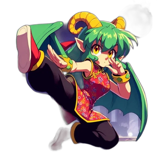 dragon, staff, weapon, pixel art, anime, concept art, fantasy art, green transparent PNG cut-out
