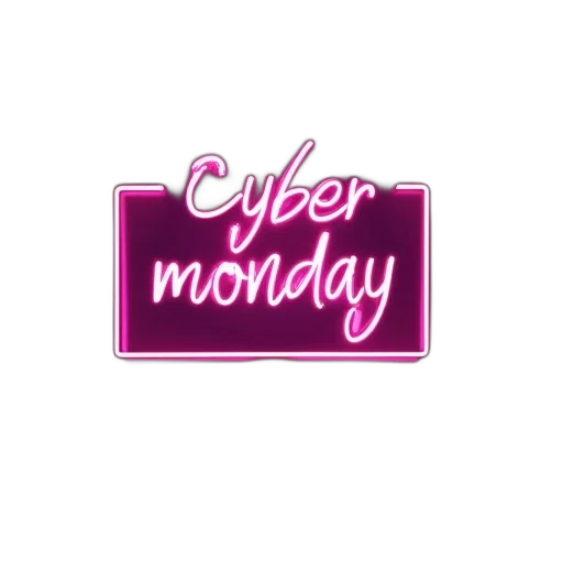 3d render, neon, banner, word transparent PNG cut-out