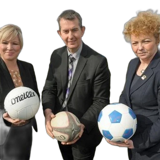 three, individuals, hold, soccer, balls, field, one, ball transparent PNG cut-out