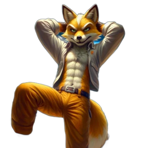 animal, jacket, staff, concept art, 3d render, pixel art, fantasy art, anthropomorphic transparent PNG cut-out