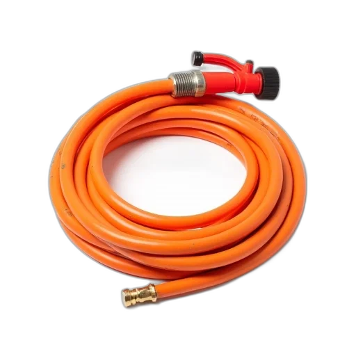 jewelry, weapon, coiled, orange, garden, hose, red, nozzle transparent PNG cut-out