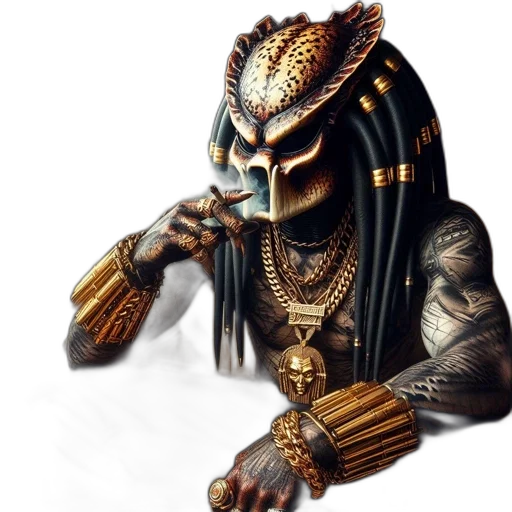 jewelry, mask, animal, creature, fantasy art, concept art, photorealistic, 3d render transparent PNG cut-out