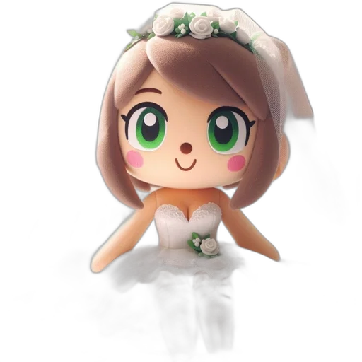 creature, dress, crown, staff, 3d render, concept art, pixel art, anime transparent PNG cut-out