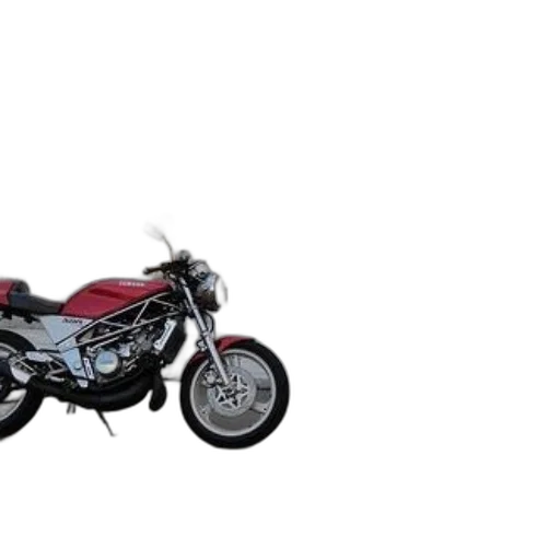 3d render, photorealistic, concept art, red, motorcycle, parked, paved, area transparent PNG cut-out