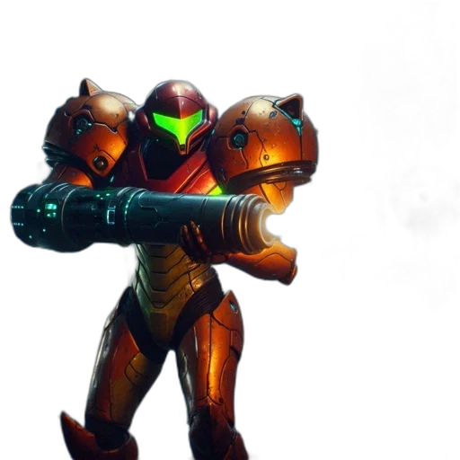 robot, weapon, staff, sword, concept art, 3d render, cyberpunk, fantasy art transparent PNG cut-out