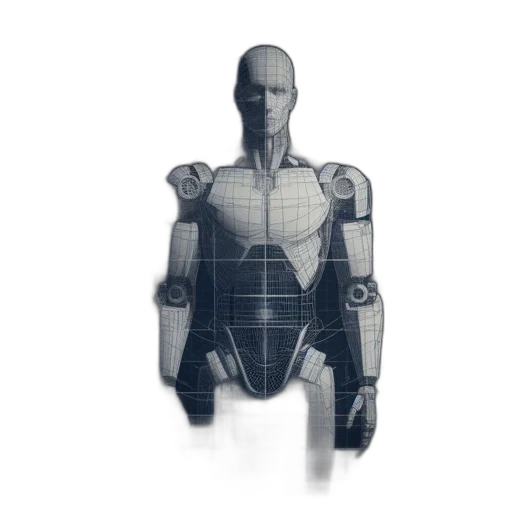 robot, jacket, creature, face, cyberpunk, concept art, 3d render, pixel art transparent PNG cut-out