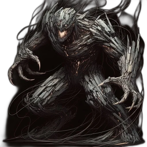 creature, hair, dragon, mask, concept art, fantasy art, comic book art, pixel art transparent PNG cut-out