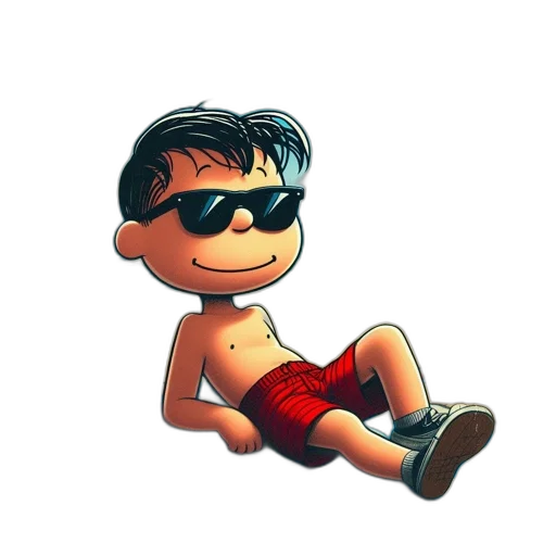 cartoon, 3d render, pixel art, concept art, lively, beach, scene, features transparent PNG cut-out