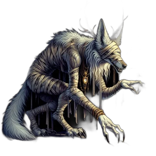 creature, animal, staff, mask, concept art, fantasy art, pixel art, watercolor transparent PNG cut-out