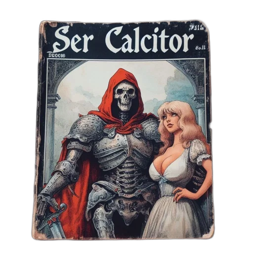 comic book art, fantasy art, concept art, fire, vintage, book, cover, shows transparent PNG cut-out