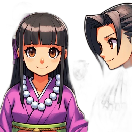 anime, concept art, fantasy art, pixel art, two, animated, characters, woman transparent PNG cut-out