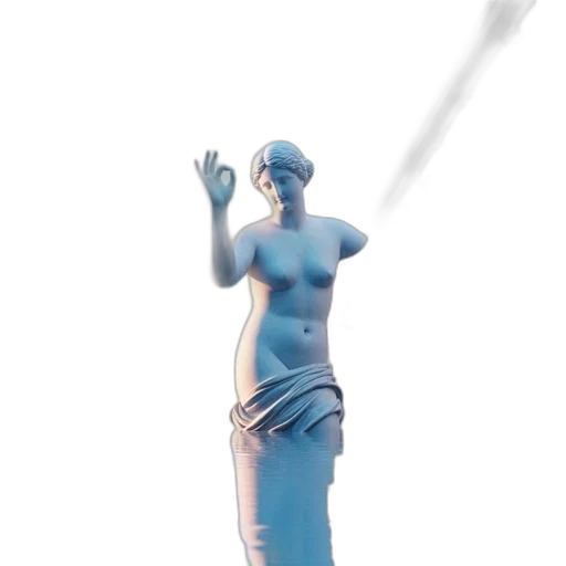 dress, staff, sword, robot, 3d render, concept art, vaporwave, fantasy art transparent PNG cut-out