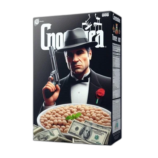 food, hat, black, cereal, box, features, illustration, suited transparent PNG cut-out
