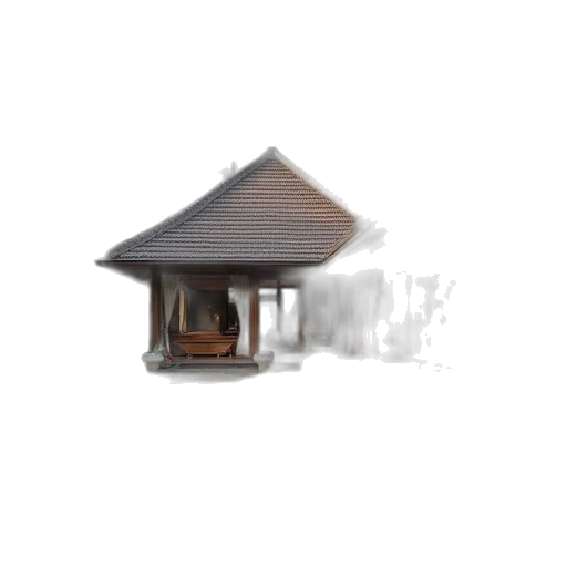 building, furniture, umbrella, staff, 3d render, photorealistic, concept art, pixel art transparent PNG cut-out