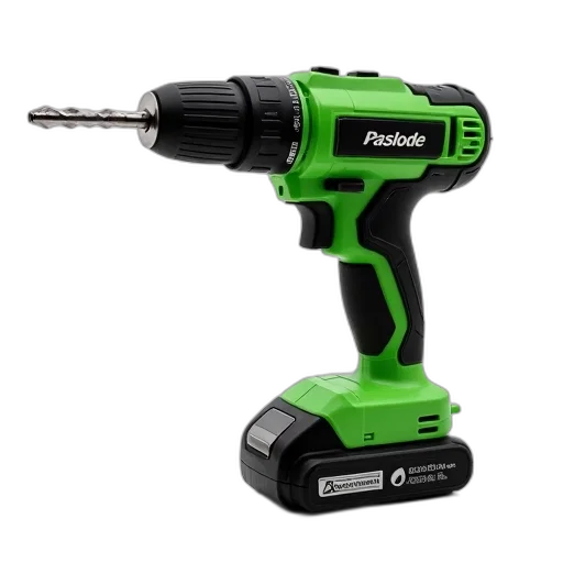 staff, weapon, green, black, cordless, drill, bit, attached transparent PNG cut-out