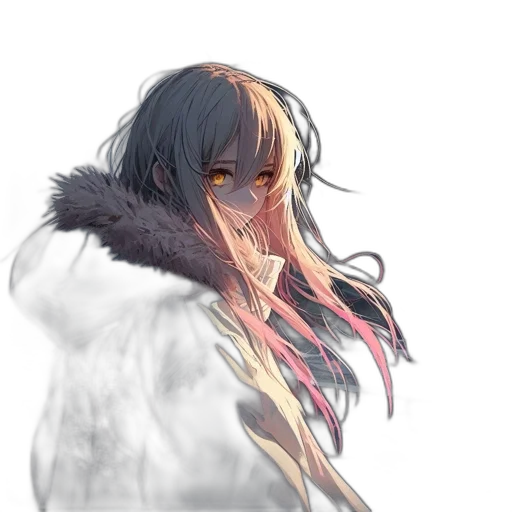 face, jacket, creature, weapon, concept art, watercolor, anime, fantasy art transparent PNG cut-out