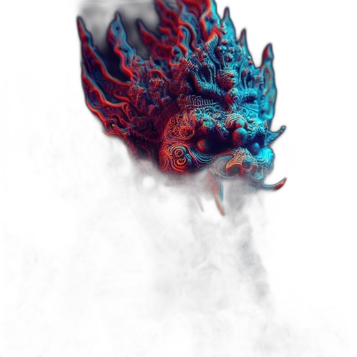 dragon, mask, creature, face transparent PNG cut-out