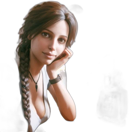 jewelry, dress, photorealistic, concept art, fantasy art, pixel art, earth tones, woman transparent PNG cut-out