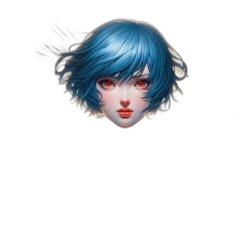 face, hair, mask, robot, fantasy art, photorealistic, concept art, watercolor transparent PNG cut-out