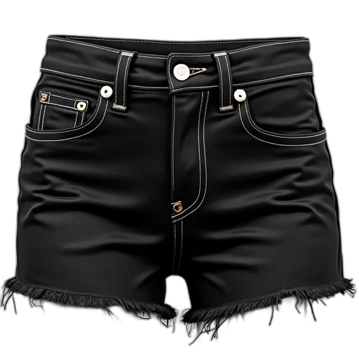 jacket, dark, monochrome, pair, black, denim, shorts, button transparent PNG cut-out