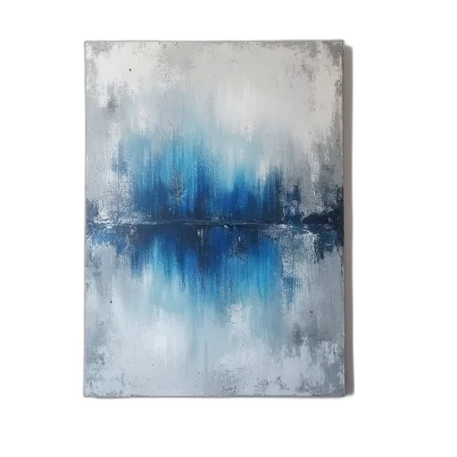 oil painting, watercolor, fog, rain, outer space, underwater, blue, monochrome transparent PNG cut-out