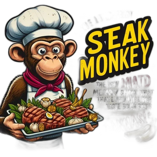 food, concept art, pixel art, 3d render, photorealistic, chimpanzee, chef, attire transparent PNG cut-out