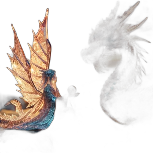 dragon, creature, animal, mask, concept art, fantasy art, watercolor, photorealistic transparent PNG cut-out