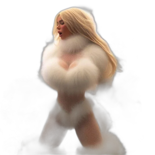 hair, creature, dress, jacket, concept art, 3d render, fantasy art, photorealistic transparent PNG cut-out