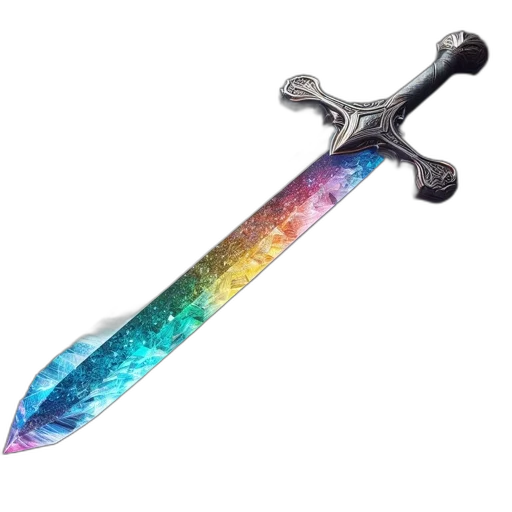 sword, weapon, staff, jewelry, fantasy art, 3d render, vaporwave, concept art transparent PNG cut-out