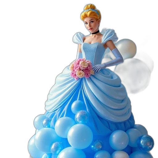 dress, crown, jewelry, staff transparent PNG cut-out