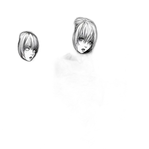 mask, face, hair, crown, concept art, anime, photorealistic, pencil sketch transparent PNG cut-out