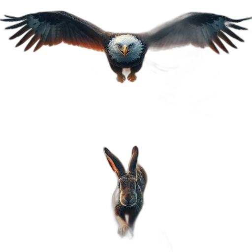 animal, creature, dragon, concept art, fantasy art, photorealistic, 3d render, rabbit transparent PNG cut-out