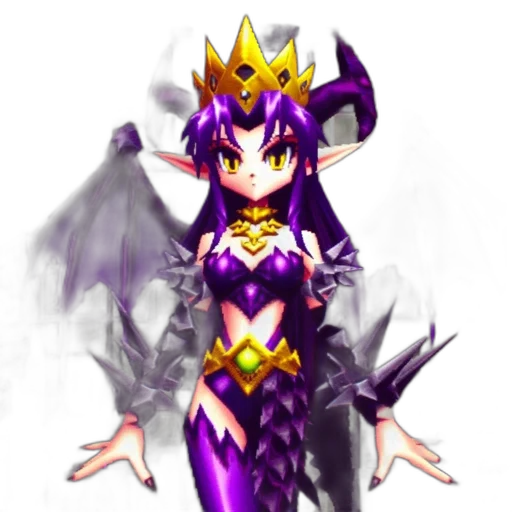 dragon, crown, staff, fantasy art, pixel art, concept art, anime, dark transparent PNG cut-out