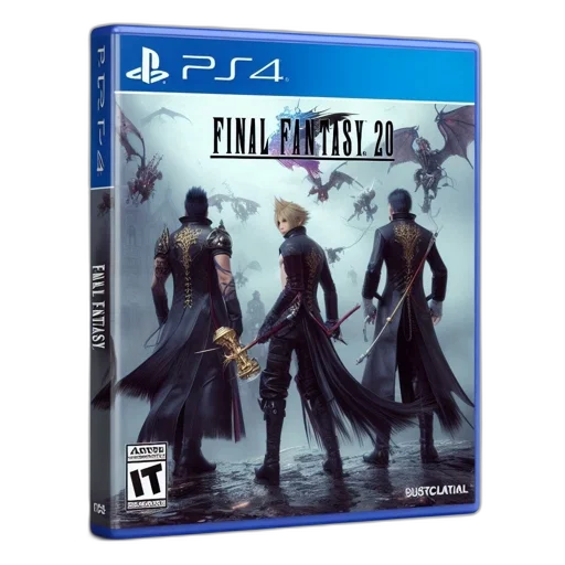 concept art, cover, art, displays, final, fantasy, featuring, three transparent PNG cut-out
