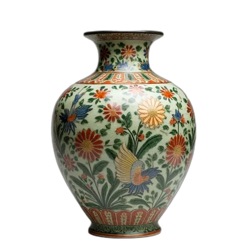 bottle, flower, photorealistic, 3d render, traditional, japanese, vase, intricate transparent PNG cut-out