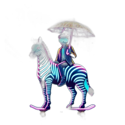 umbrella, dragon, creature, animal, vaporwave, concept art, fantasy art, pixel art transparent PNG cut-out