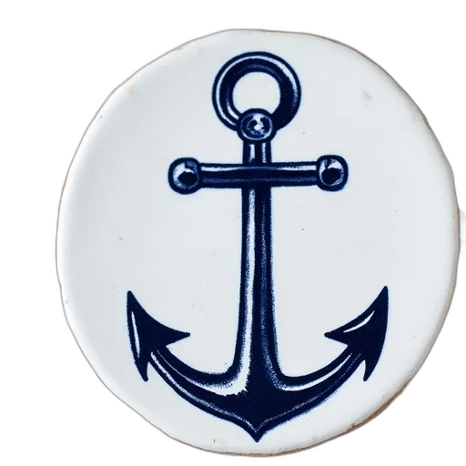 jewelry, staff, jacket, crown, navy, white, anchor, pattern transparent PNG cut-out