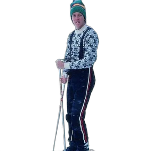 staff, jacket, snow, man, colorful, hat, skiing, snowy transparent PNG cut-out