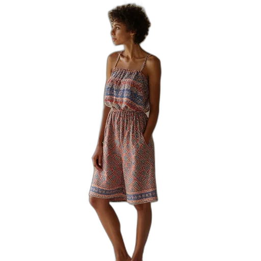 dress, earth tones, missoni, printed transparent PNG cut-out