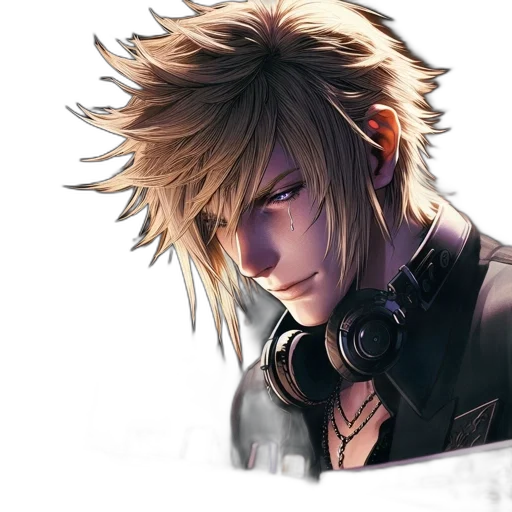 face, jacket, hair, staff, concept art, fantasy art, photorealistic, pixel art transparent PNG cut-out