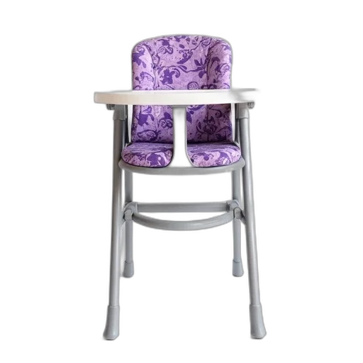 furniture, 3d render, pastel, high, chair, purple, floral, patterned transparent PNG cut-out