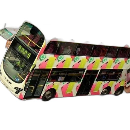 3d render, photorealistic, concept art, double-decker transparent PNG cut-out