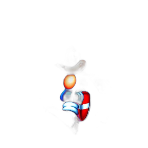 robot, bottle, staff, weapon, pixel art, 3d render, concept art, outer space transparent PNG cut-out